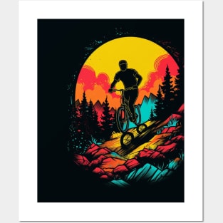 mountain biker Posters and Art